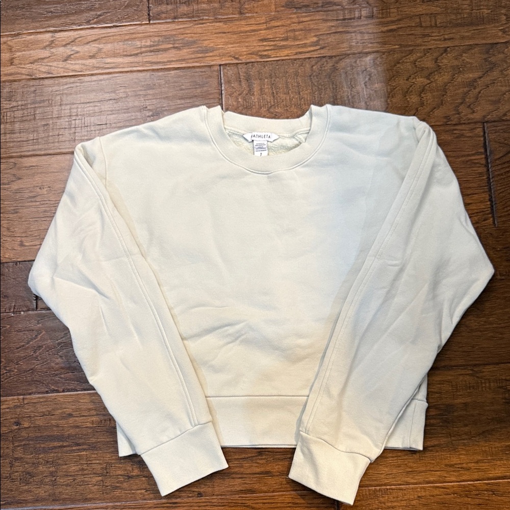 Athleta Cream Crewneck Sweatshirt